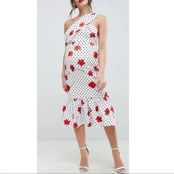 slim fit dress slacks Rent Asos Edition 3D Floral Cami Midi Dress main image 1